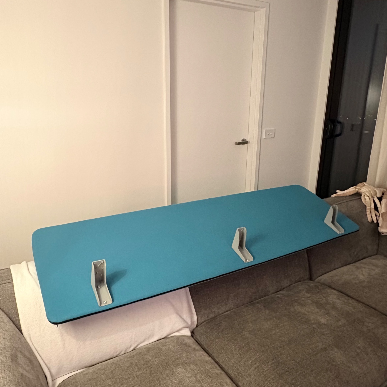 before desk back (this is so corporate blue)
